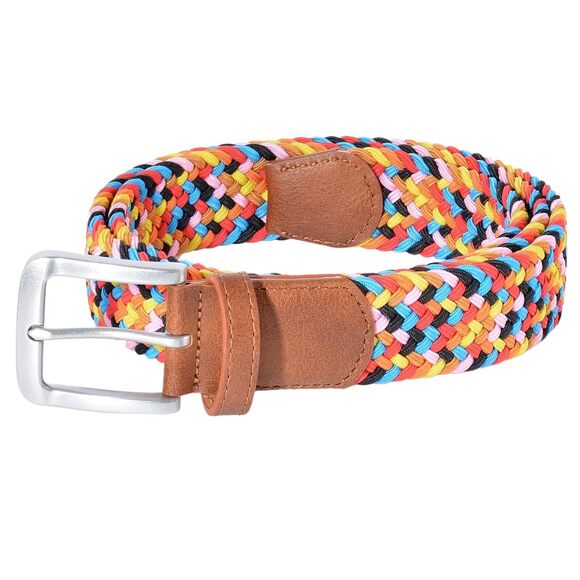 1812 Elastic Braided Belt – Unisex Multicolored Woven Stretch For Womens main image 3